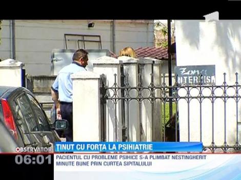 Politistul din Targoviste, tinut in continuare cu forta la psihiatrie