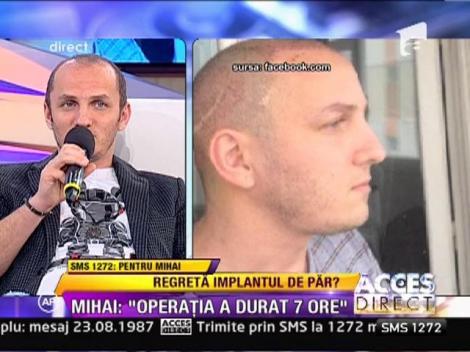 Mihai Traistariu, la Acces Direct: "Peste o luna o sa inceapa sa imi creasca parul"
