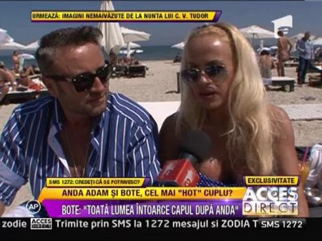 Bote si Anda Adam, surprinsi impreuna la mare: "Se intampla ceva firesc intre noi!"