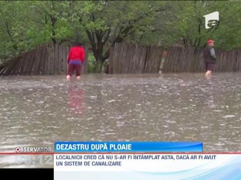 50 de gospodarii din judetul Suceava au fost inundate dupa o ploaie torentiala