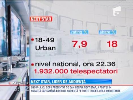 "Next Star", lider de audienta