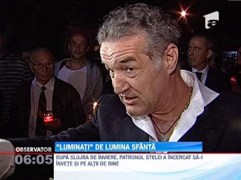Gigi Becali, Borcea si Mazare, la slujba de Inviere