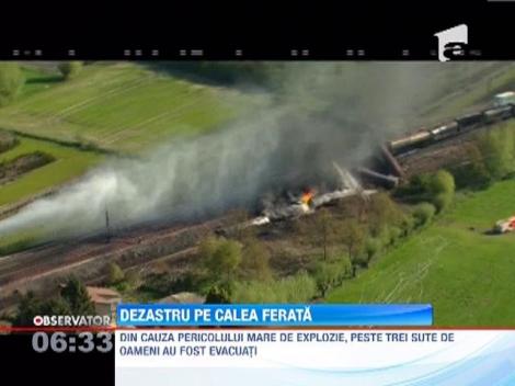 Dezastru pe o linie ferata din Belgia