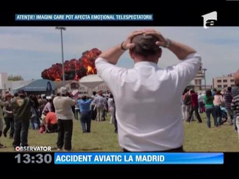 IMAGINI SOCANTE! / Accident aviatic la Madrid
