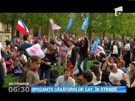 Francezii au protestat impotriva proiectului de legalizare a casatoriilor gay