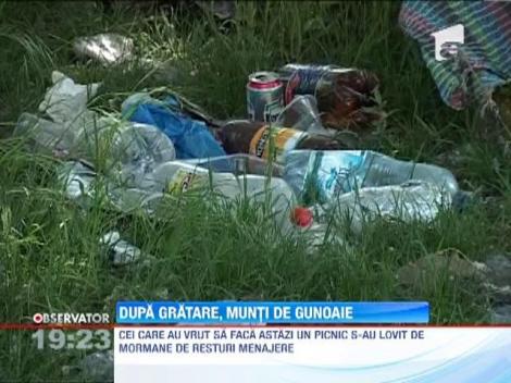 Dupa gratare, munti de gunoaie
