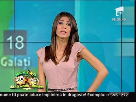 Cristina Dorobantu, candidata "Vecina de la Neatza", prezinta rubrica Meteo