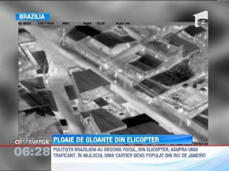 Ploaie de gloante asupra masinii unui traficant de droguri, in mijlocul unui cartier din Brazilia