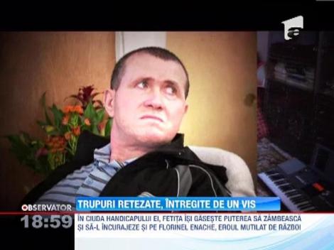 O fetita fara maini ii da speranta soldatului roman mutilat in Afghanistan