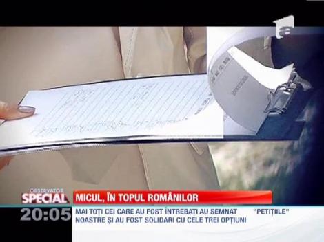Micul, in topul romanilor