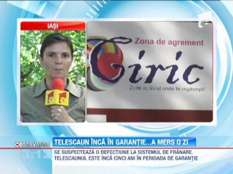 Telescaunul din Iasi inaugurat acum 3 zile s-a stricat