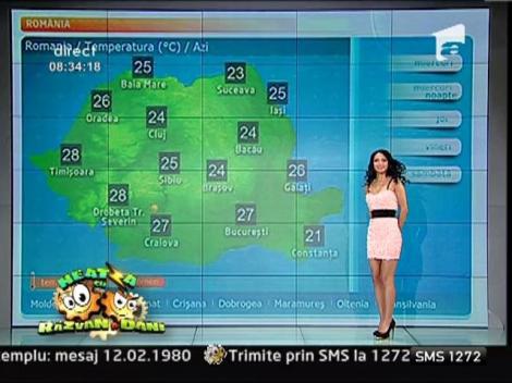 Ramona Pruteanu, candidata "Vecina de la Neatza", prezinta rubrica Meteo