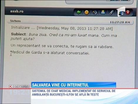 Ambulanta vine, de acum, si pe Internet