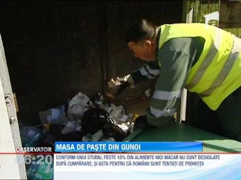 De Paste, sute de kilograme de alimente au ajuns in cosul de gunoi