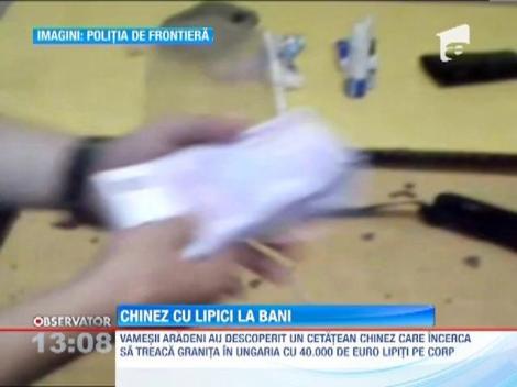 Chinez prins de vamesi cu 40 de mii de euro lipiti de corp