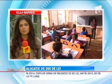 Elevii ar putea primi 200 de lei bani pe alocatia lunara