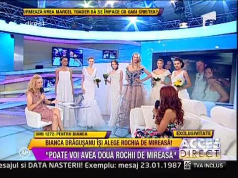 Bianca Dragusanu isi alege rochia de mireasa