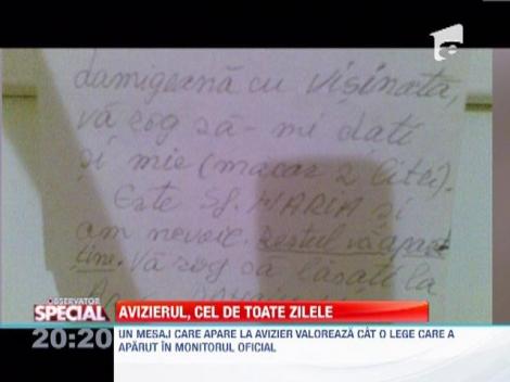 Observator Special | Cele mai amuzante anunturi de la avizierele din blocuri 