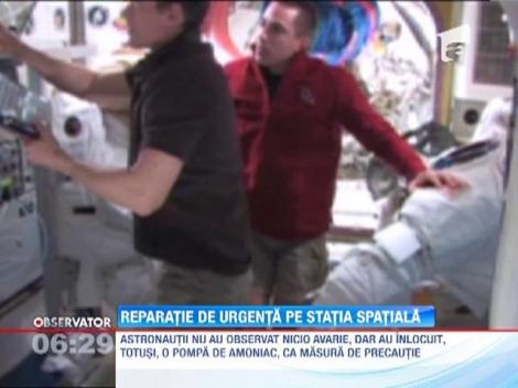 Doi astronauti de pe Statia Spatiala Internationala au intrat in rolul de instalatori
