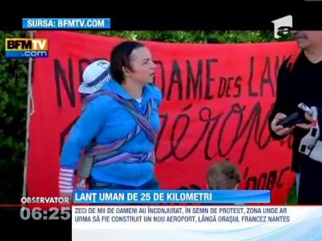 Protest impresionant in orasul francez, Nantes