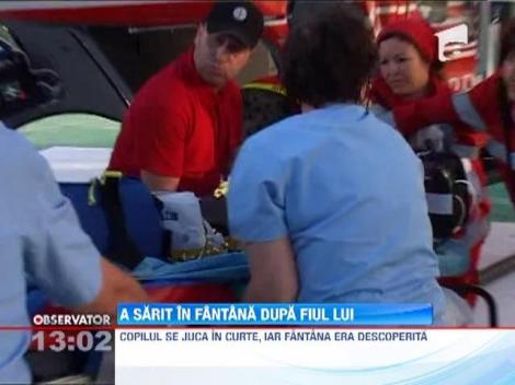 Un  copil a alunecat in fantana in Navodari