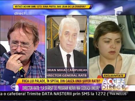Adrian Mihai Campurean, director general RATB: "Soferul care a gresat-o pe Andrada Palade a fost audiat la politie"