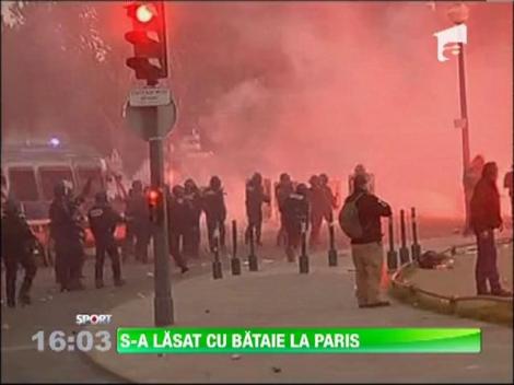 Fanii lui PSG, bataie cu politia in Paris