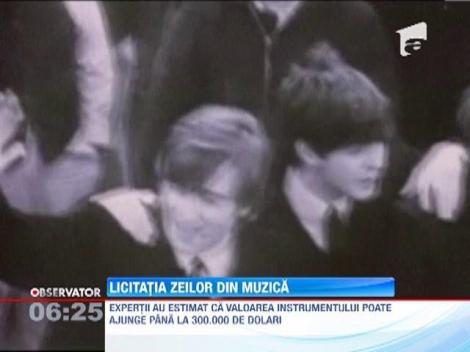 O chitara folosita de John Lennon si George Harrison va fi scoasa la licitatie