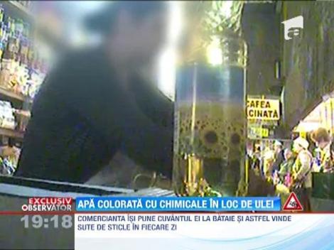 Apa colorata cu chimicale in loc de ulei