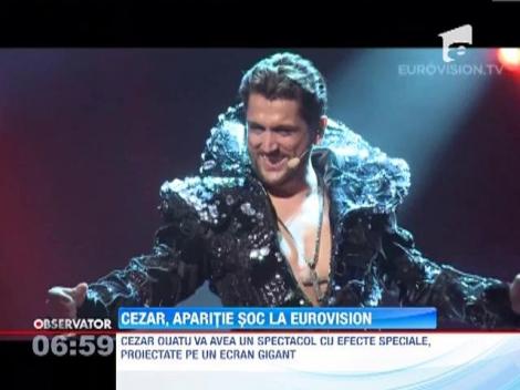 Cezar Ouatu, aparitie socanta la Eurovision! Va purta o rochie neagra, decoltata, cu cristale Swarovski