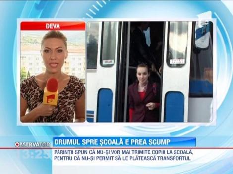 Mii de elevi din judetul Alba nu mai au bani pentru abonamentele de transport