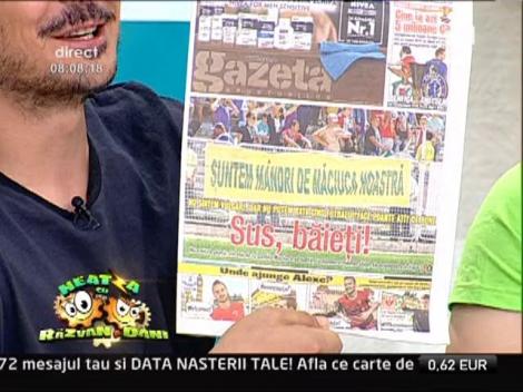 Mesajul afisat pe stadion de catre fanii echipei Damila Maciuca: "Suntem mandri de Maciuca noastra"