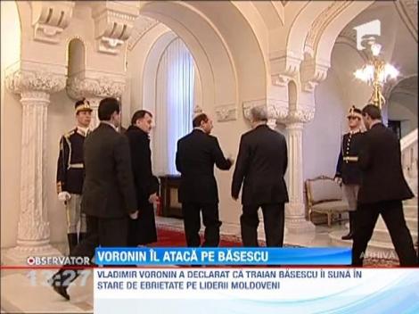 Voronin: Basescu ii suna pe liderii de la Chisinau in stare de ebrietate