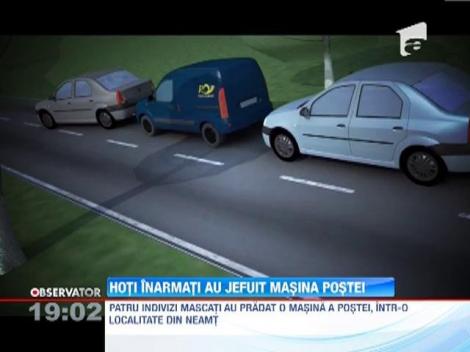 UPDATE/ Masina postei a fost jefuita de patru indivizi mascati!