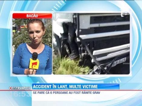 Accident grav in Letcani intre un TIR, un microbuz si un autoturism