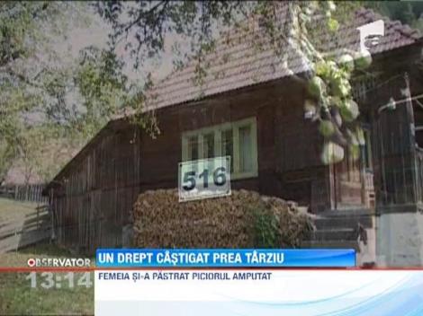 Dupa ce a castigat razboiul cu statul pentru indemnizatia de handicap, batrana a decedat