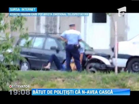 Tanar batut cu bestialitate de doi politisti in plina strada la Oradea