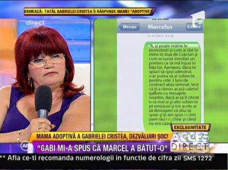 Mama "adoptiva" a Gabrielei Cristea, dezvaluiri soc: "Marcel a aruncat cu prea mult gunoi in Gabi"