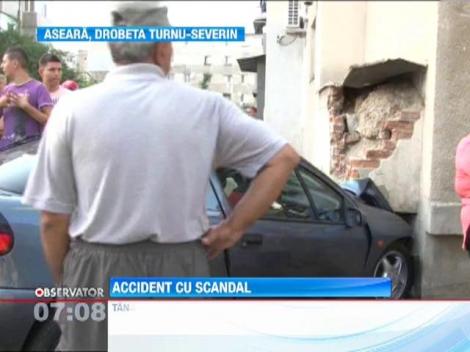 Accident cu scandal pe o strada din Drobeta Turnu-Severin