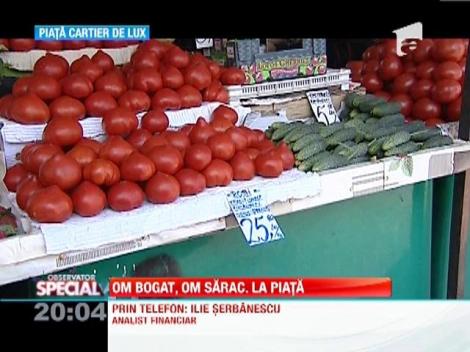 Diferente mari de preturi la tarabele din pietele bucurestene