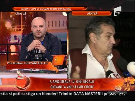 Giovani Becali: "Eu ma simt nevinovat"