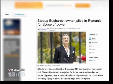 Jurnalistii straini au scris despre Gigi Becali si despre faptul ca fost condamnat la inchisoare