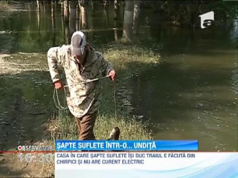 Un pescar din localitatea constanteana Silistea merge zilnic 10 kilometri pana la Dunare pentru a pune ceva pe masa copiilor sai