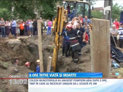 Muncitor ingropat in pamant, salvat dupa 8 ore in judetul Arad