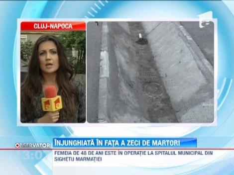 Injunghiata in fata a zeci de martori