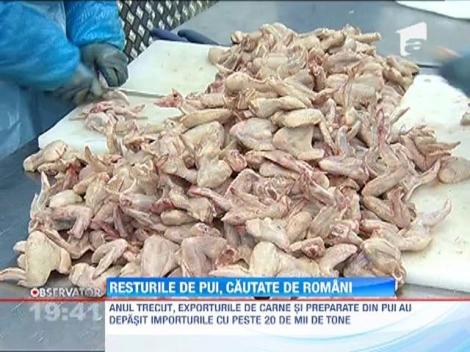 Resturile de pui, din ce in ce mai cautate de romani