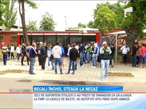 Angajatii clubului Steaua au fost opriti asa vanda tichete, pentru ca nu fusese achitata chiria pentru Arena Nationala