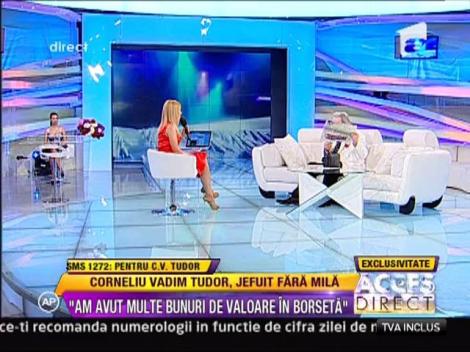 Corneliu Vadim Tudor,  pradat in Parlamentul European: "Mi-au gasit borseta intr-un container"