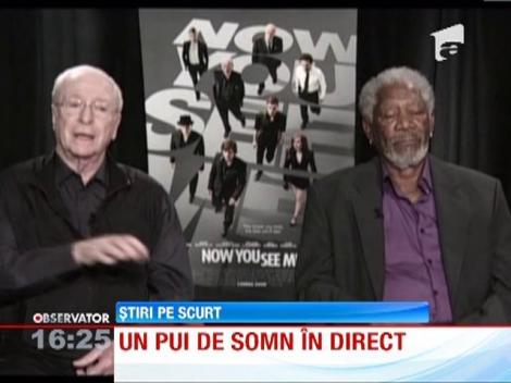 Si actorii obosesc cateodata, nu-i asa? Morgan Freeman a atipit in direct, in timpul unui interviu televizat!