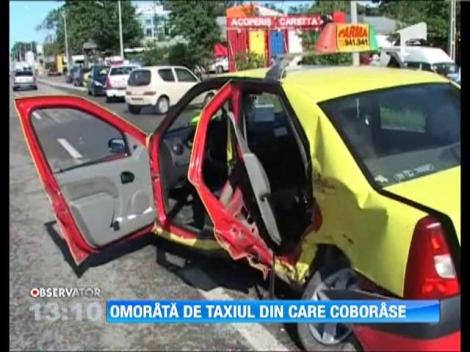 O fata de 26 de ani a murit strivita de un taxi, la putin timp dupa ce a coborat din el